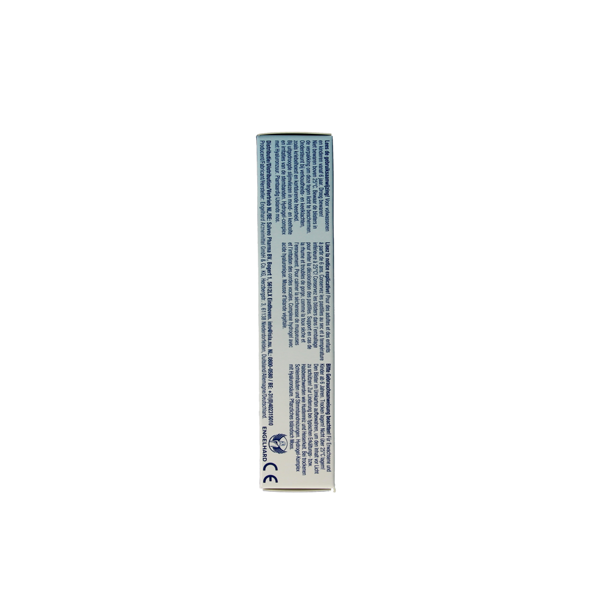 Isla Medic hydro+ cherry-flavored pastilles for cough relief, showing the packaging with 20.00 pastilles in a clear container.