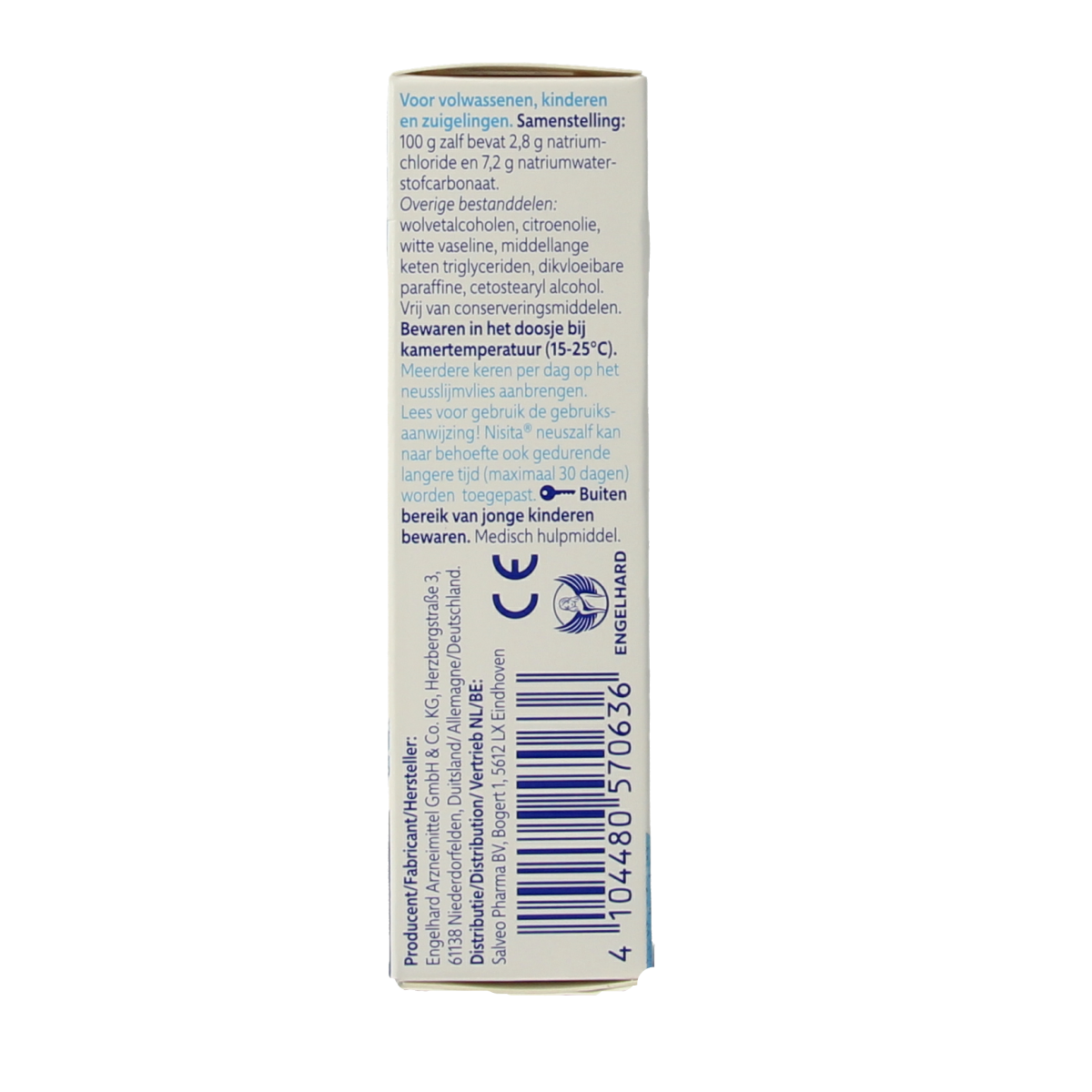 Nisita Neuszalf 10g tube for nasal care and inhalation, displayed with packaging and applicator in a natural setting