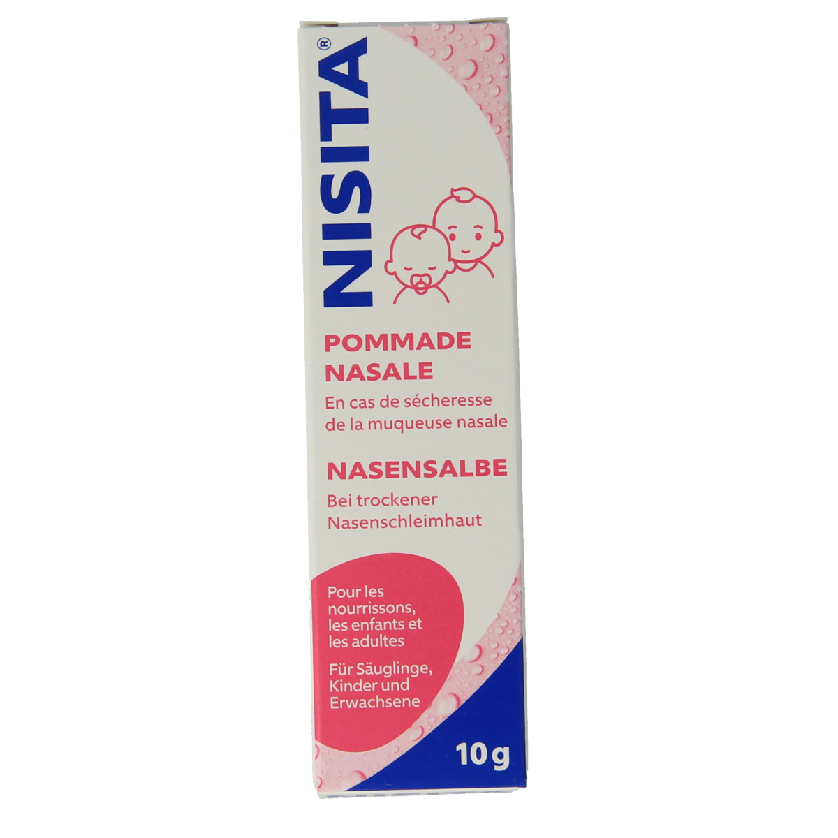 Nisita Neuszalf baby and toddler 10g, nasal care and inhalation product, creamy texture in a small tube for gentle nasal relief.