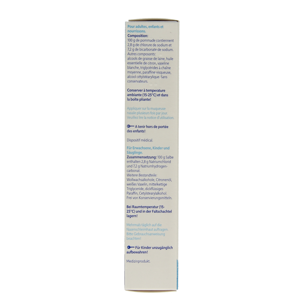Nisita Neuszalf 20g tube for nasal care and inhalation, featuring a white and blue packaging with product details.
