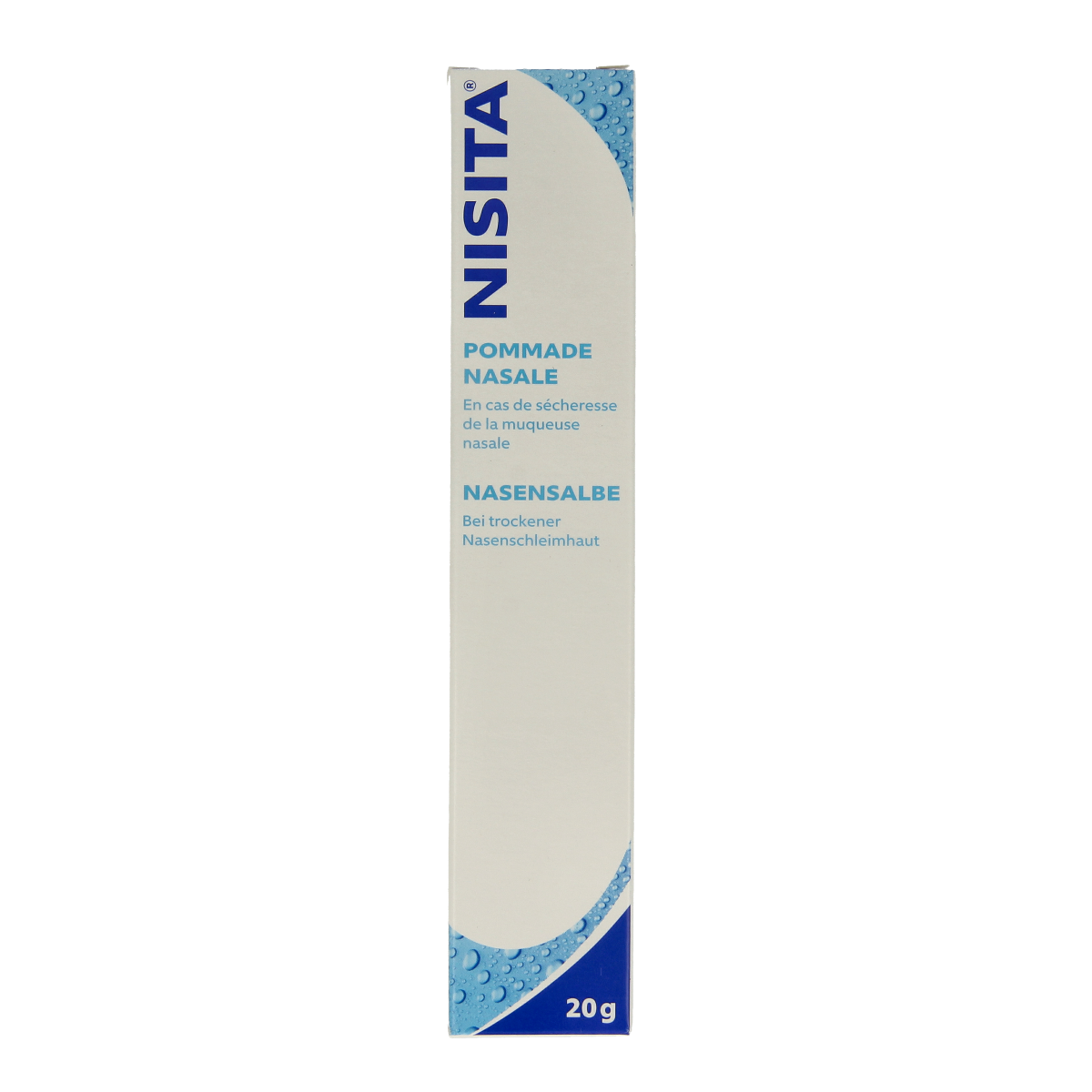 Nisita Neuszalf 20g, nasal ointment for nasal care and inhalation, in a small tube with a screw cap.