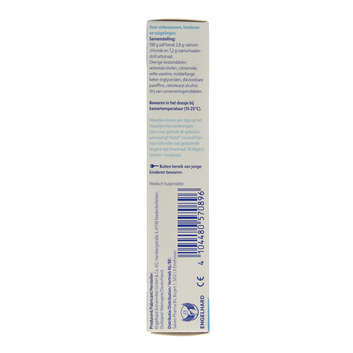 Nisita Neuszalf 20g container for nasal care and inhalation, featuring a white tube with a blue cap.