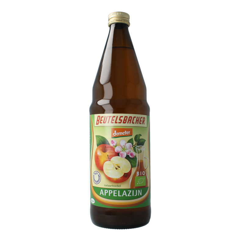 Beutelsbacher organic apple cider vinegar in a 750ml bottle, used as a sauce and flavor enhancer.