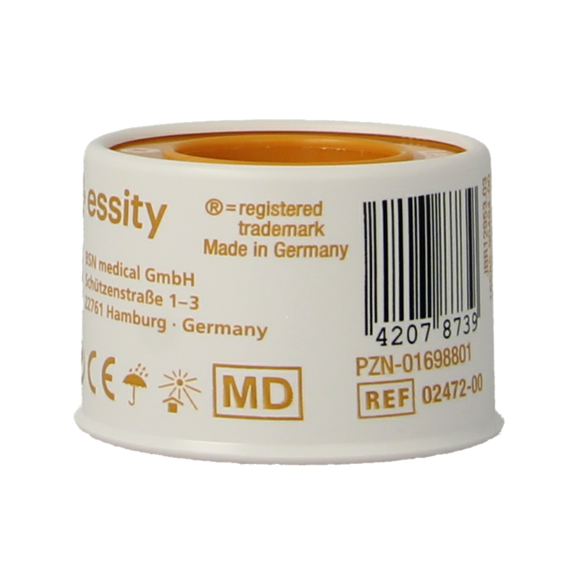 Leukopor Hechtpleister 5m x 2.5cm adhesive bandage shown in the image, part of the Pleisters en Tape product range.