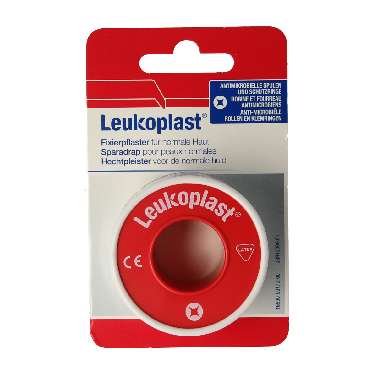 Leukoplast Eurolock adhesive bandage 5m x 2.5cm, sterile wound tape, flexible medical tape for secure skin fixation.