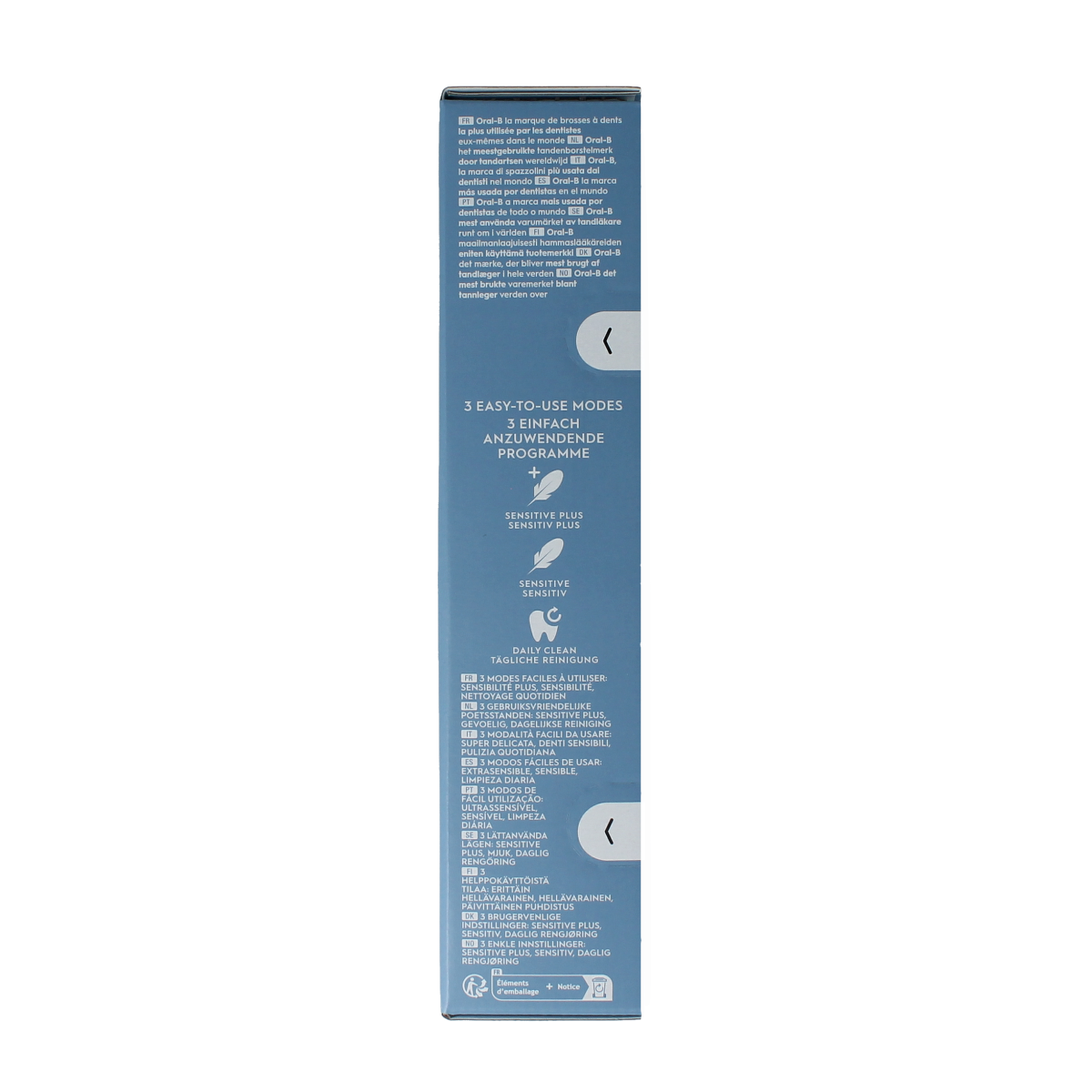 Oral B Vitality Pro purple electric toothbrush with one brush head, designed for effective oral cleaning.