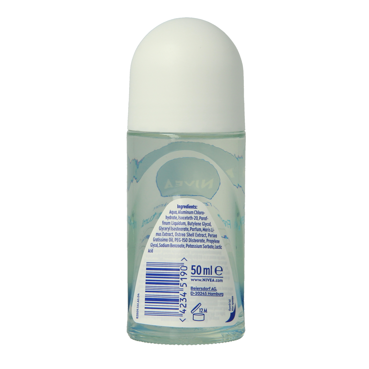Nivea Fresh Roll-On Deodorant in 50ml bottle with blue cap and clear label, designed for underarm freshness and odor protection.