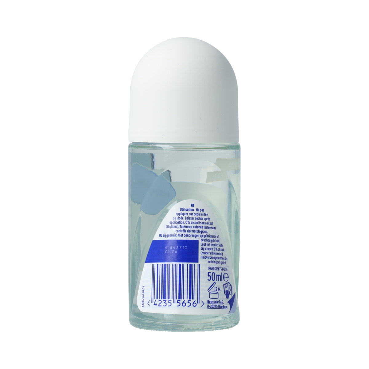 Nivea black and white smooth deodorant roller 50ml, showcasing the sleek black and white packaging and applicator.