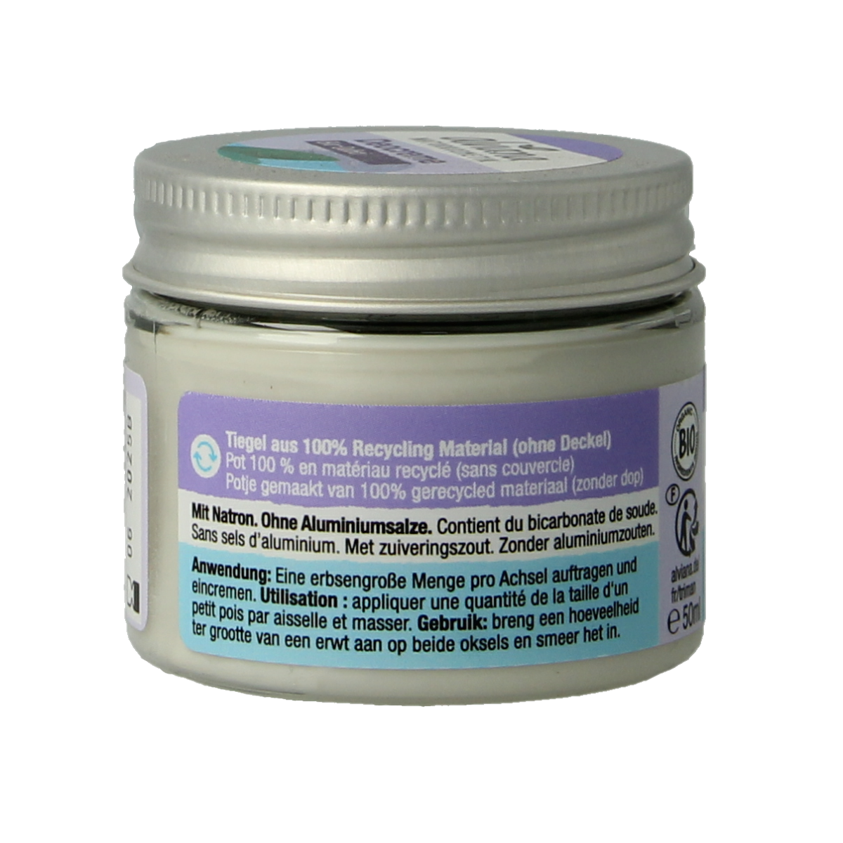 Alviana salie deodorant cream in 50ml container, natural deodorant product with soothing salie ingredients.