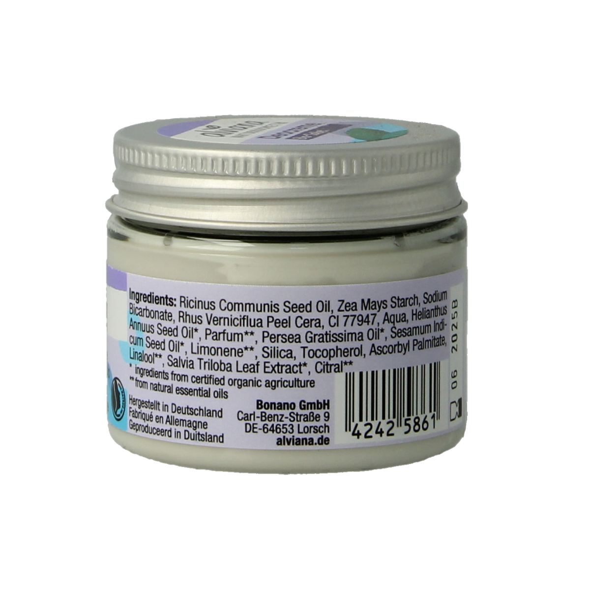Alviana salie deodorant creme in a 50ml tube, natural deodorant with salie for fresh, odor-protection.