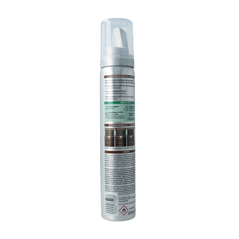 Guhl Color form mousse in 40 middenbruin shade, 100ml, showing the hair coloring mousse container and product label.