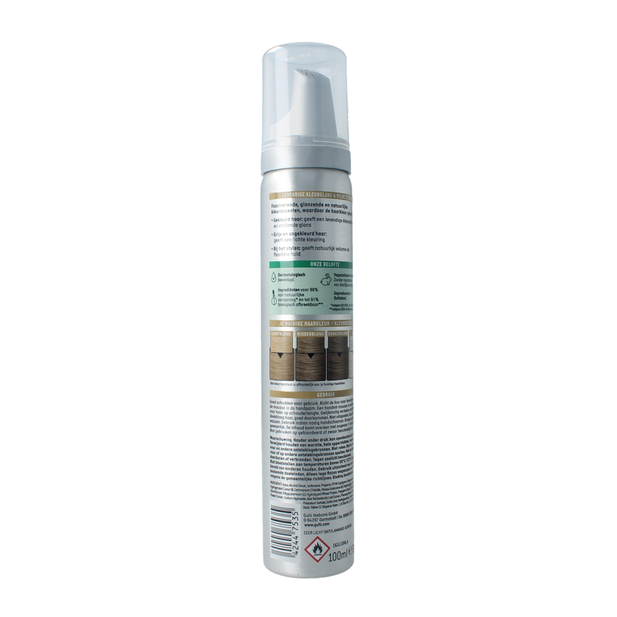 Guhl Color Form mousse 70 blond hair coloring foam in 100ml bottle, showing the product and its packaging.