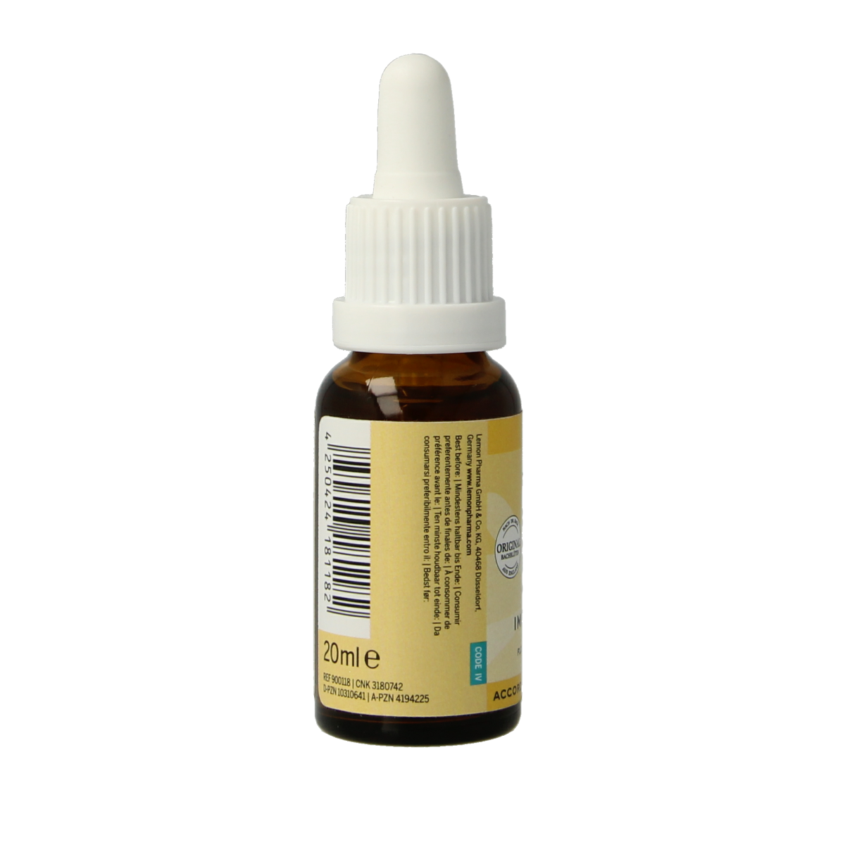 Bach Bloesem Impatiens herbal remedy in a 20ml bottle, natural floral extract for emotional balance and stress relief.