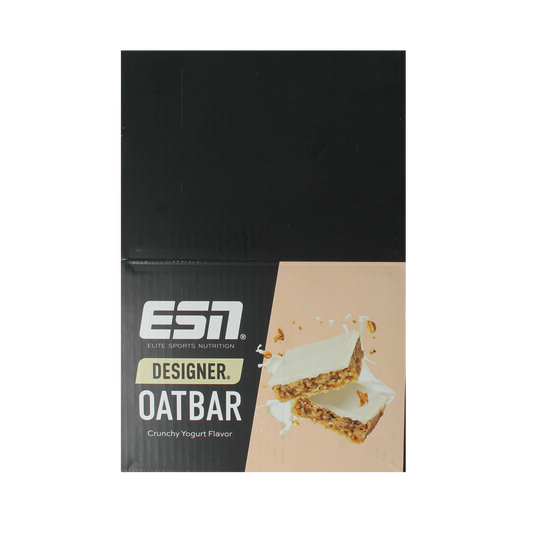 ESN Oat Bar Crunchy Yoghurt 100g, pack of 12, sport nutrition snack with oat and yoghurt flavor, ideal for active lifestyles