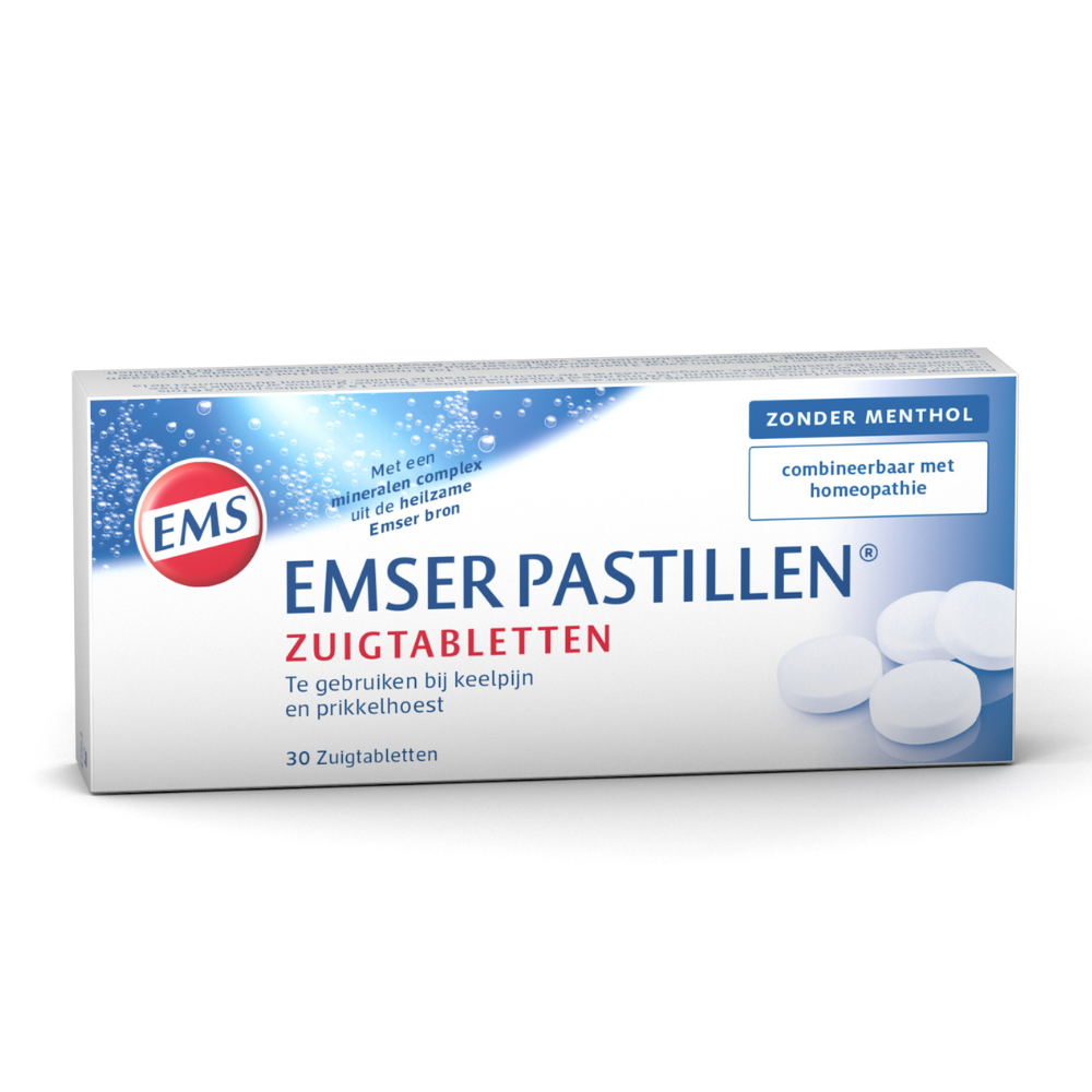 Emser Pastillen zonder menthol, neusverzorging en inhalatie zuigtabletten, 30 stuks, voor verzachtende neusverzorging.