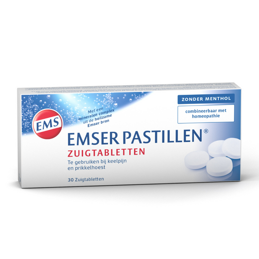 Emser Pastillen zonder menthol, neusverzorging en inhalatie zuigtabletten, 30 stuks, voor verzachtende neusverzorging.
