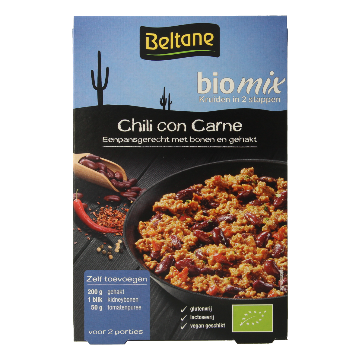 Beltane Chili con carne mix bio, 28.10 grams, organic spice blend for flavorful chili dish, from Beltane brand.