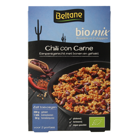 Beltane Chili con carne mix bio, 28.10 grams, organic spice blend for flavorful chili dish, from Beltane brand.
