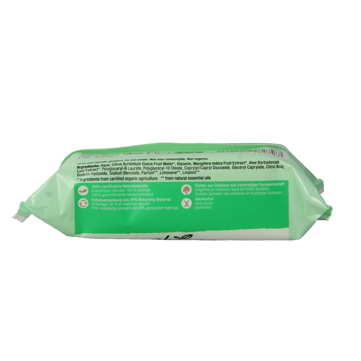 Alviana gezichtsreinigingsdoekjes vochtig met aloe vera, set van 25, zachte gezichtsverzorgingsdoekjes voor huidverzorging.