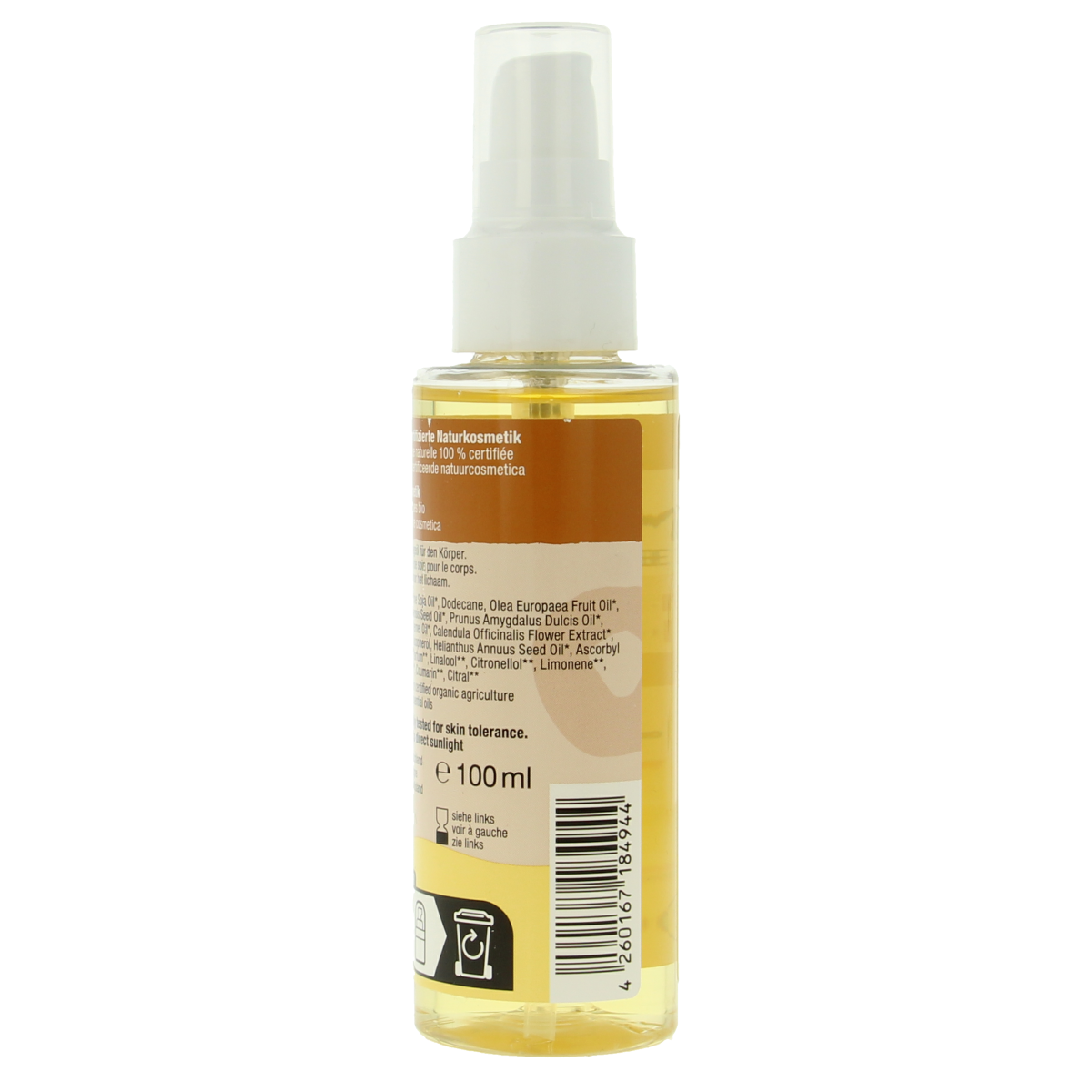 Alviana Beauty Olie Satin Secret body care oil in a 100ml bottle, smooth and nourishing skin with natural ingredients.