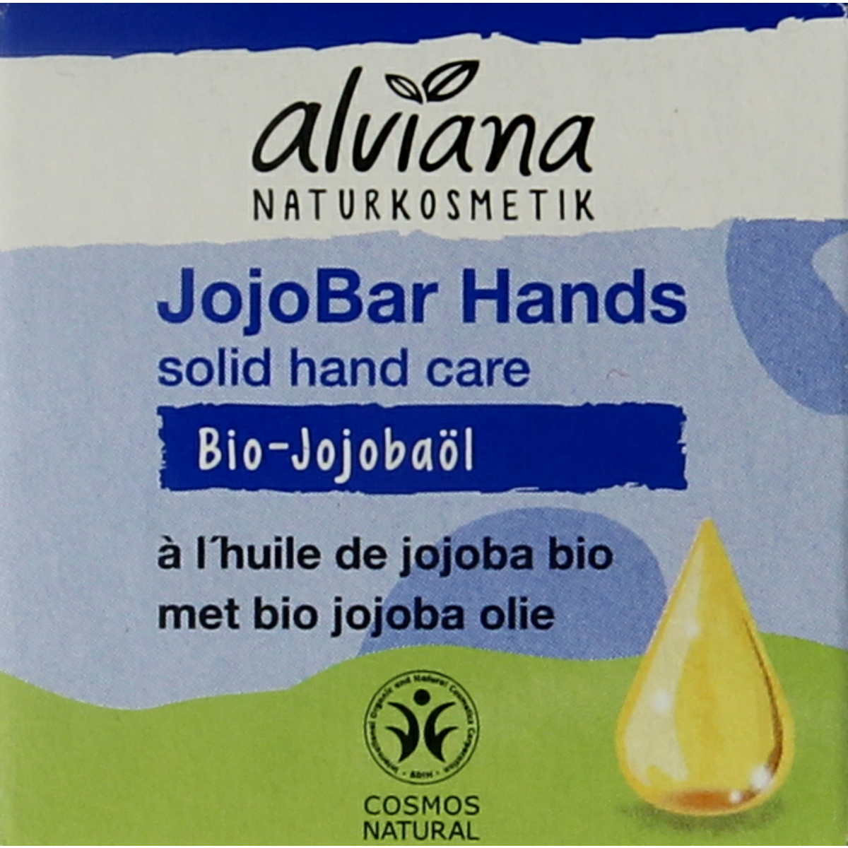 Alviana Jojobar hand care product in 25g tube, natural hand moisturizer with jojoba oil for soft, nourished hands.