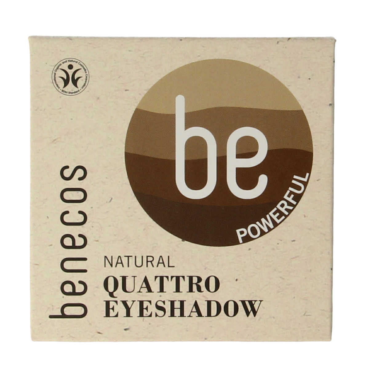 Benecos natural beauty coffee eyeshadow quads, makeup set with four shades in neutral tones, perfect for natural eye looks.