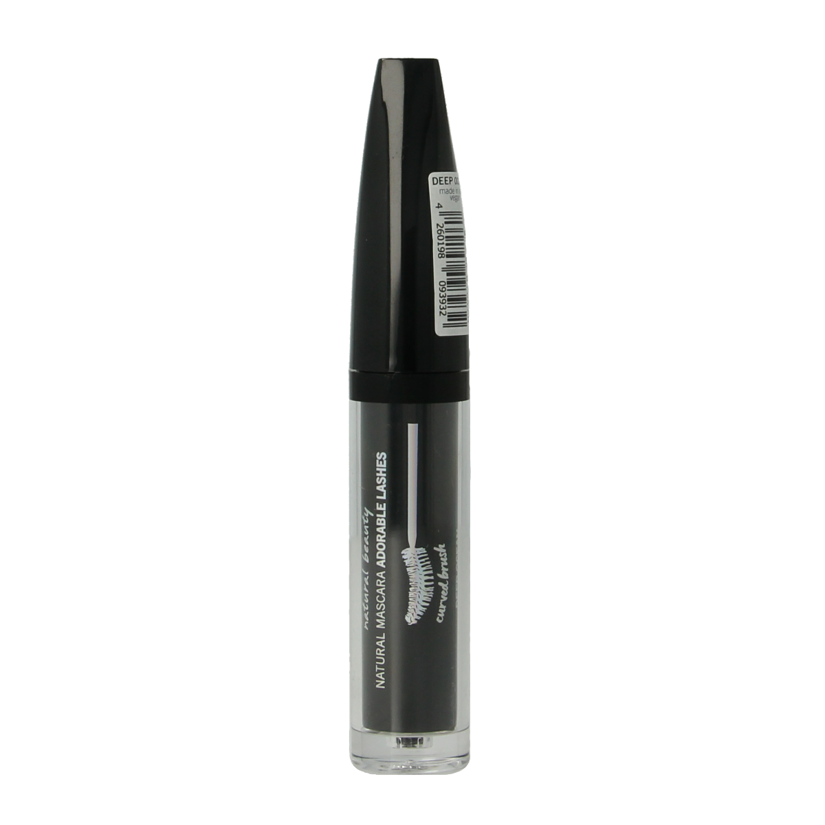 Benecos Natural Beauty mascara with deep ocean color, 5.5ml, showcasing a sleek black tube and wand for fluttery eyelashes.