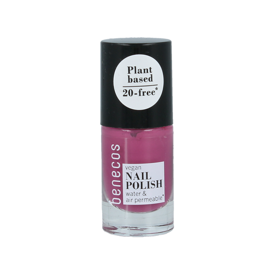 Benecos Natural Beauty vegan nail polish in "My Secret," 20-free, plant-based formula, 5ml bottle, perfect for natural makeup.