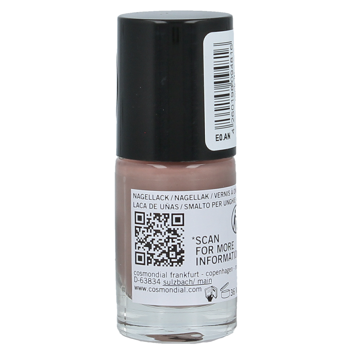 Benecos Natural Beauty vegan nail polish bottle labeled "Rock It!" in a 20-free, plant-based formula, 5ml size.
