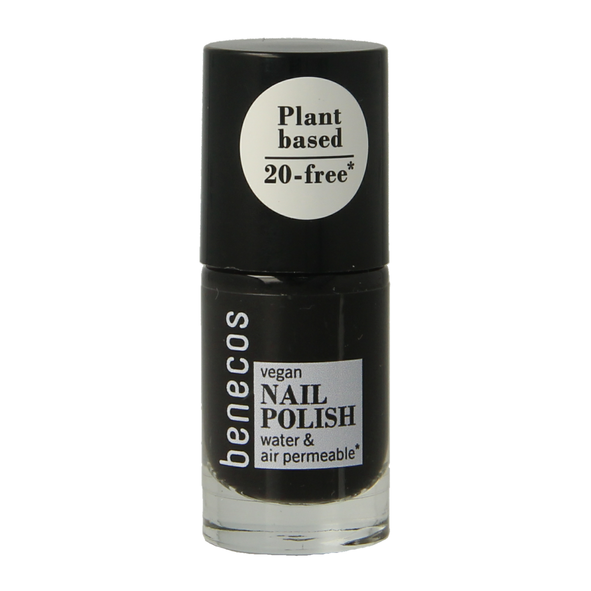 Benecos Natural Beauty vegan licorice nail polish in 20-free plant-based formula, 5ml bottle, smooth glossy finish.