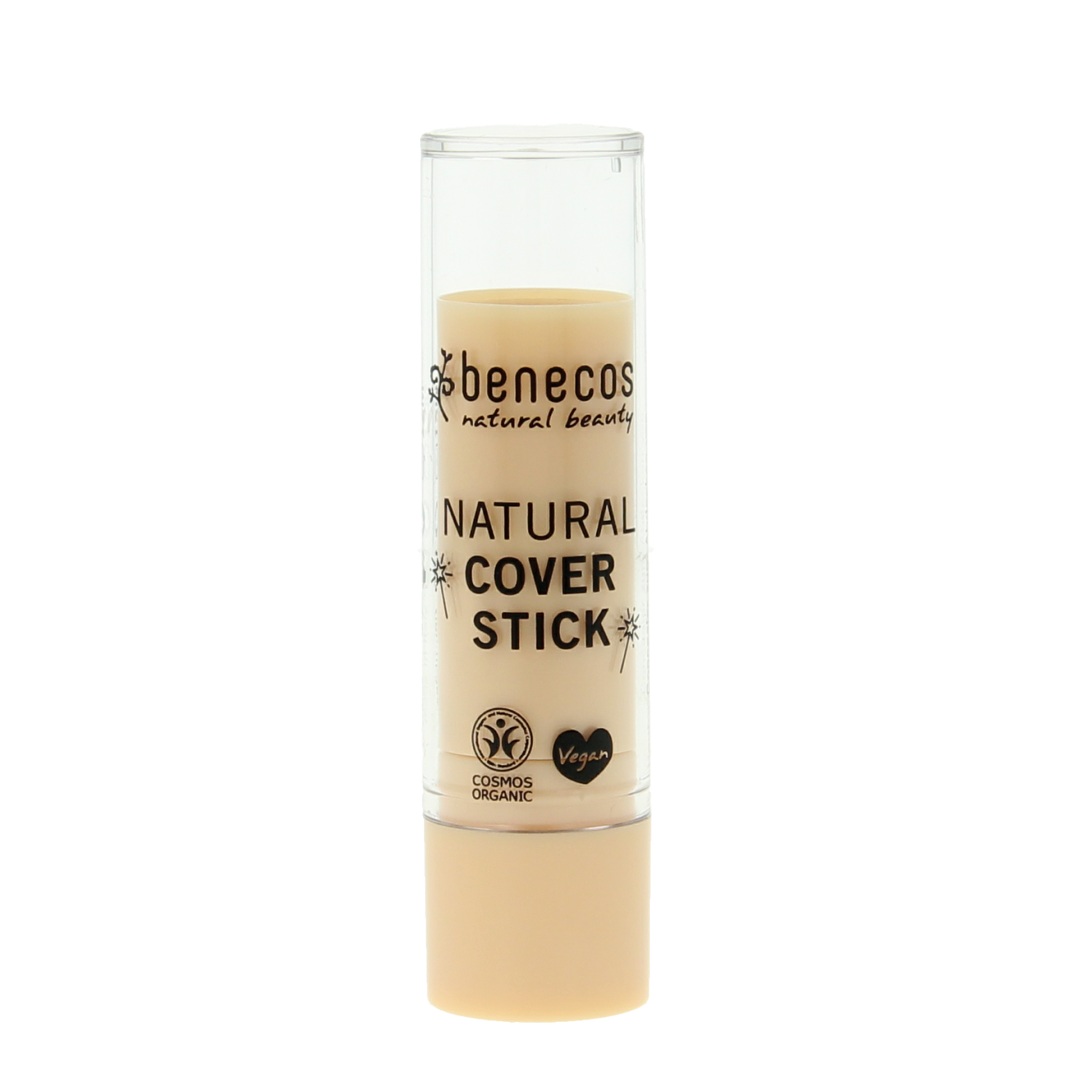 Benecos Natural Beauty coverstick in vanilla, a makeup product for concealing blemishes, shown in the image.