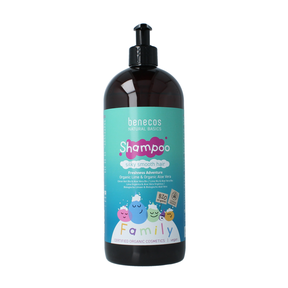 Benecos Natural Beauty Shampoo Freshness Adventure 950ml, Haarverzorging with a vibrant, refreshing packaging design.