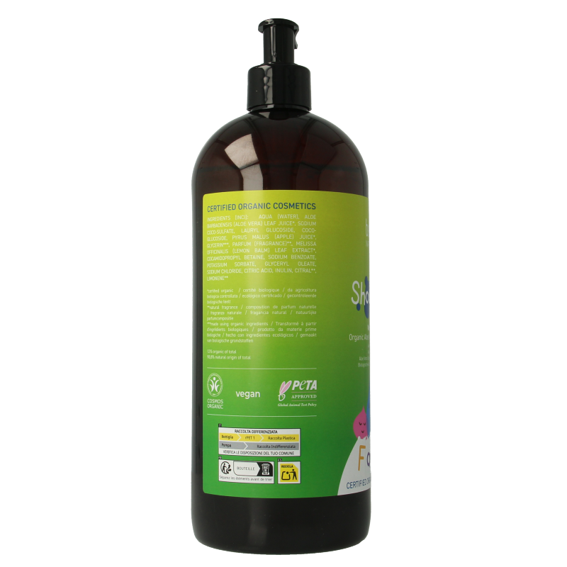 Benecos Natural Beauty shower gel in a 950ml family size bottle, gentle natural hair and body cleansing product.
