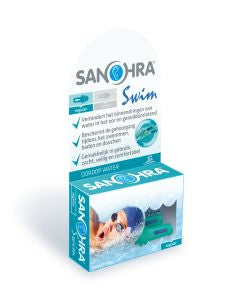Sanohra water swim earplugs for adults, regular size, designed for water protection, shown in the image.