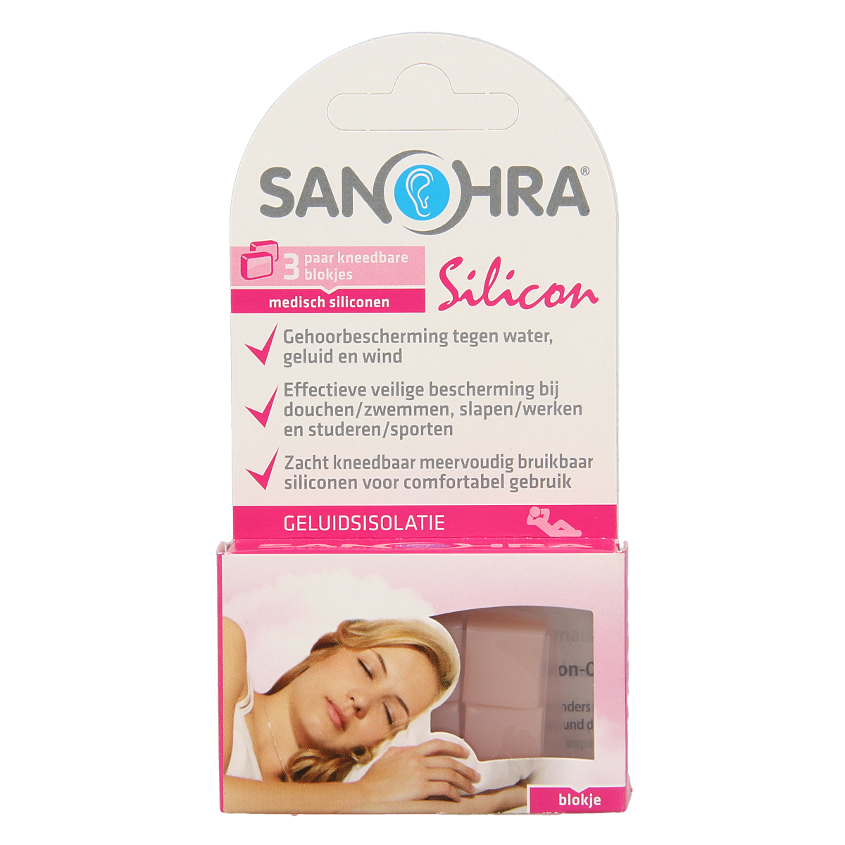 Sanohra silicon gehoorbescherming oordoppen voor slaap, universeel, set van 3 paar, comfortabele gehoorbescherming voor rust