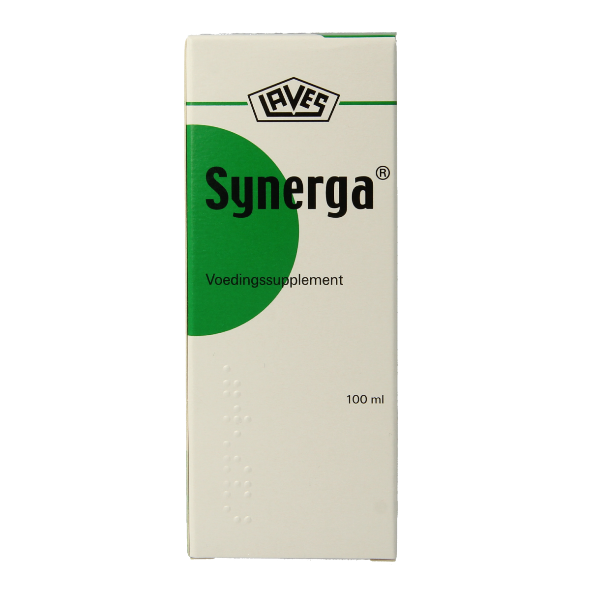 Laves Synerga 100ml micro-organismen supplement bottle, natural probiotic product for soil health and plant growth.