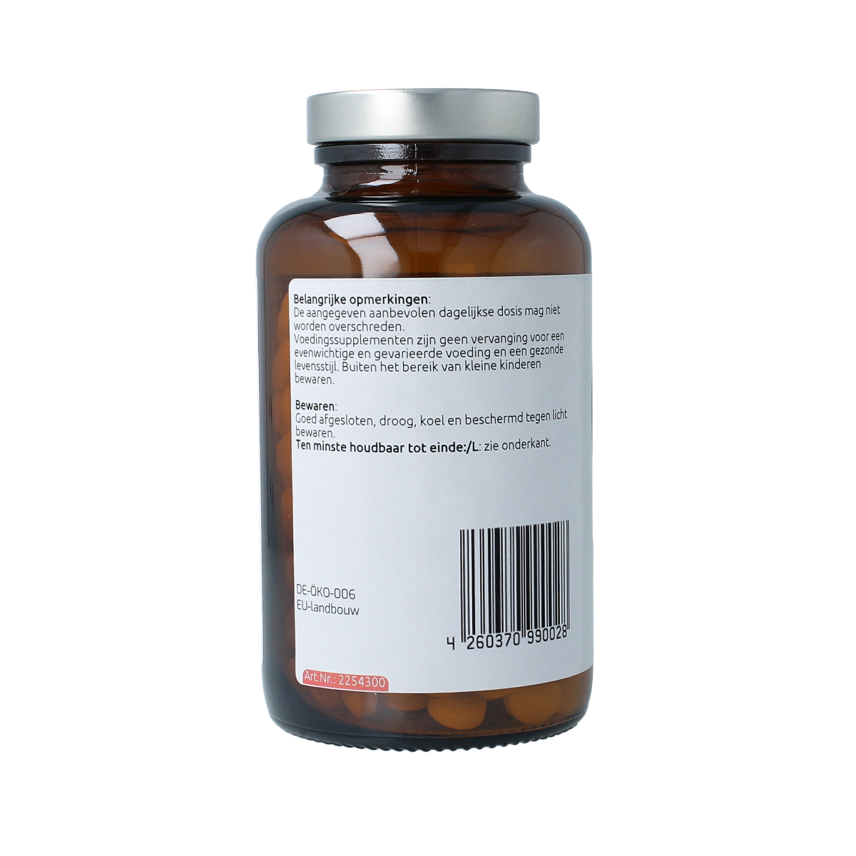Hanoju Hyaluron Complex 500mg tablets, 300 count, close-up of the supplement bottle with tablets visible inside.