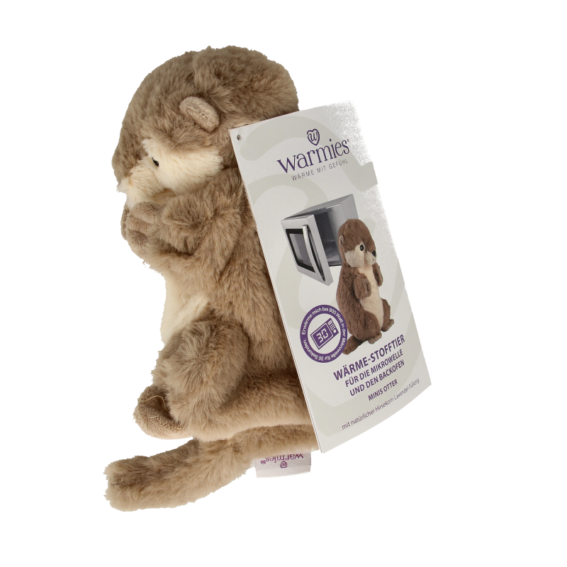 Warmies Mini otter plush kruiken by Warmies, soft and cuddly stuffed animal perfect for comfort and warmth.