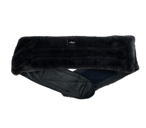 Warmies Warmtegordel zwart kruik, soft fabric with a cozy appearance, designed for heat therapy and comfort.