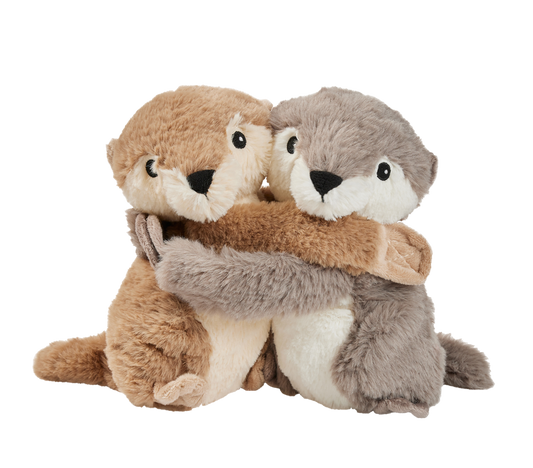 Warmies Knuffelvrienden otter soft plush cuddle toy, warmable cruck, brand Warmies, shown in cozy, detailed close-up image