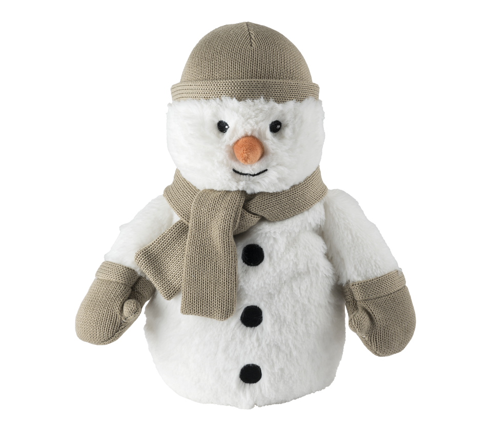 Warmies Sneeuwpop Kruiken, soft plush snowman toy by Warmies, featuring a festive winter design and cozy texture.