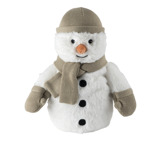 Warmies Sneeuwpop Kruiken, soft plush snowman toy by Warmies, featuring a festive winter design and cozy texture.