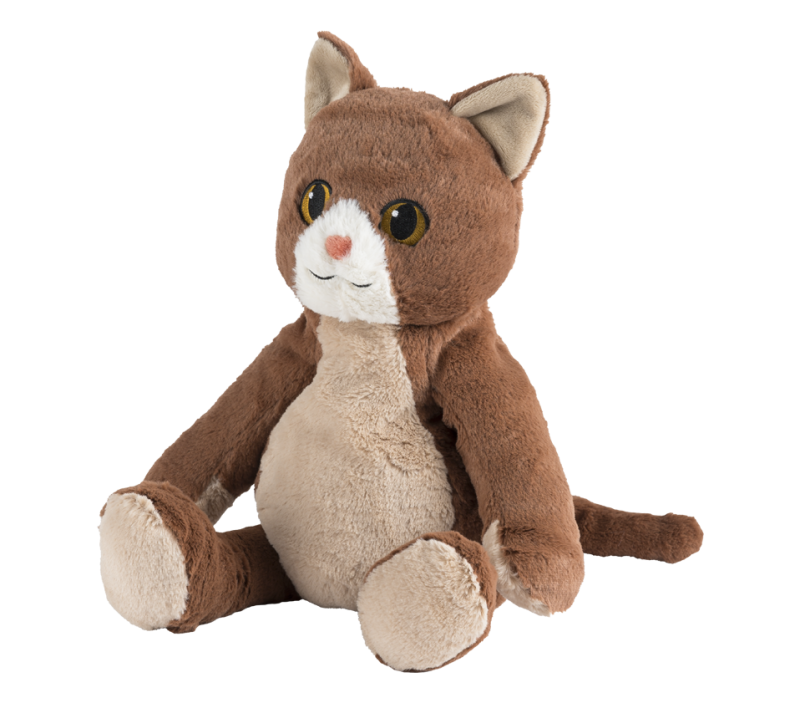 Warmies Kat kruiken, zittend, warm en knuffelbaar, zachte pluche kat met verwarmingsfunctie, ideaal voor comfort en ontspanning.
