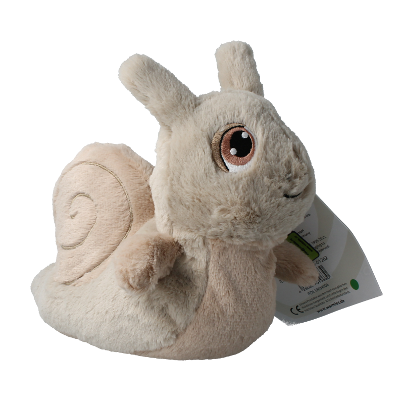 Warmies Kruiken Slak, cozy plush heat pack in a fun slak design by Warmies, ideal for warmth and comfort.