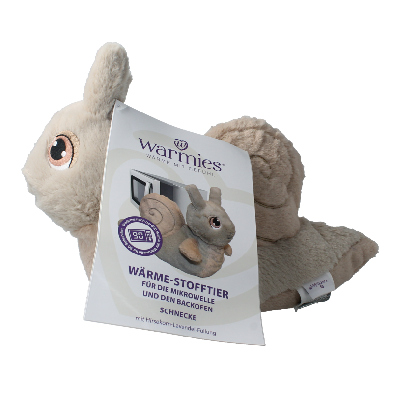Warmies Kruiken Slak, soft plush toy from Warmies brand, designed as a cozy stuffed animal for comfort and cuddling.