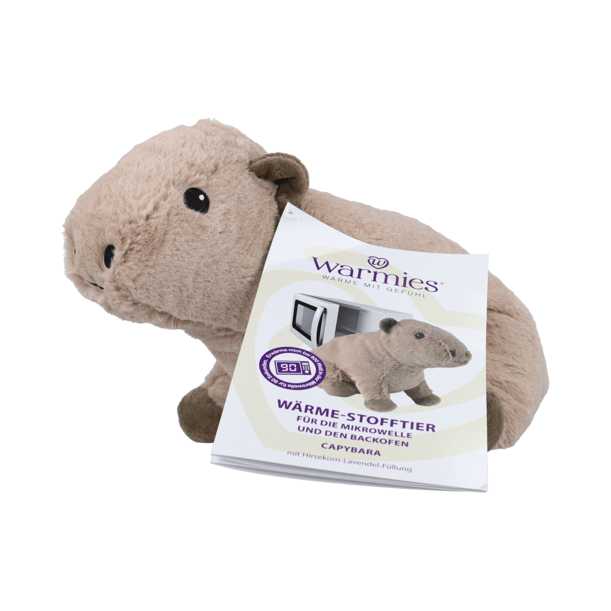 Warmies Warmteknuffel Capybara plush toy, soft and cuddly stuffed animal from Warmies for comfort and warmth.