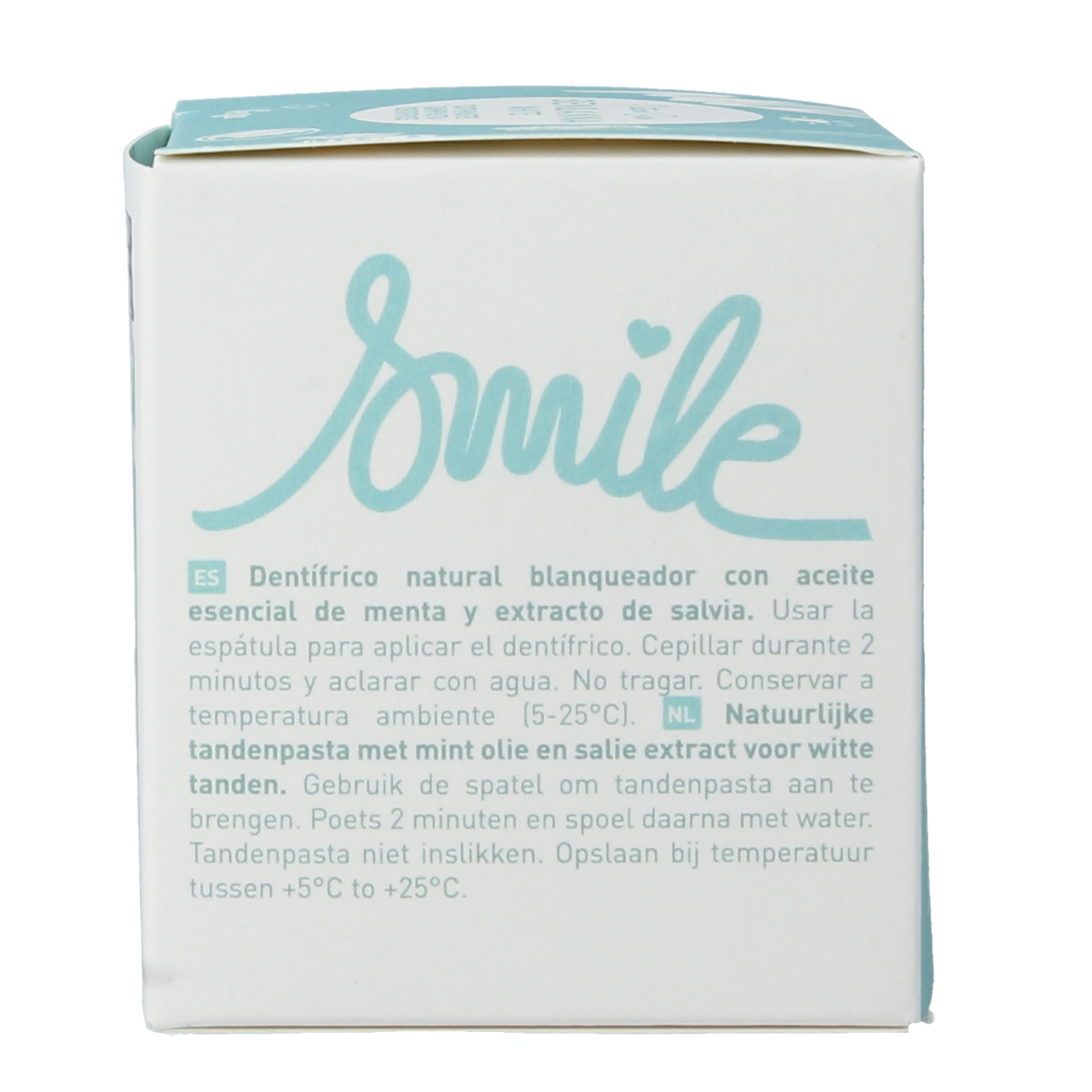 Ben & Anna whitening toothpaste in a 100ml tube, featuring natural ingredients and a fresh mint flavor.