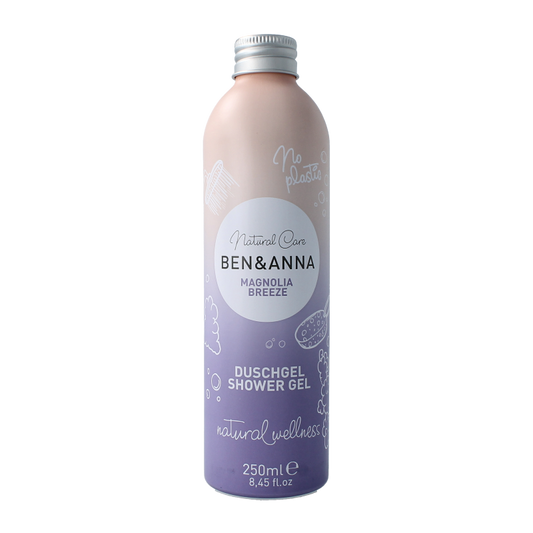 Ben & Anna Magnolia Breeze shower gel in 250ml bottle, natural bad en douche with floral scent and gentle cleansing properties.