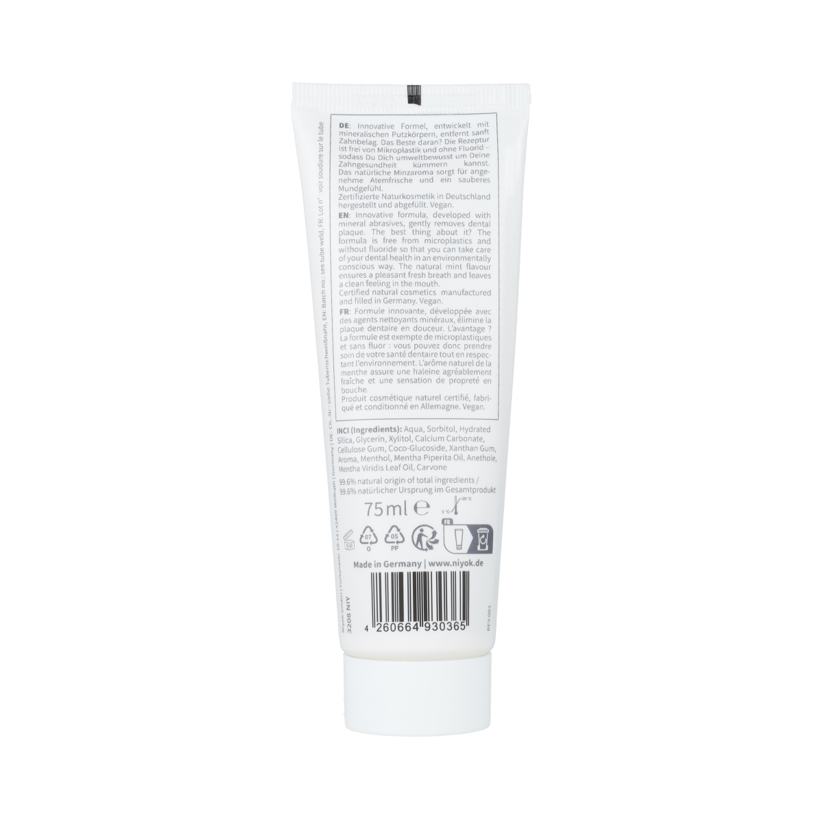 Niyok tandpasta Whitening mint 75.00 Milliliter