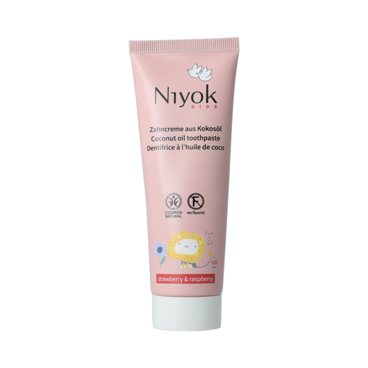 Niyok tandpasta kids strawberry&raspberry 75.00 Milliliter